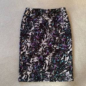 Multicolored pencil skirt